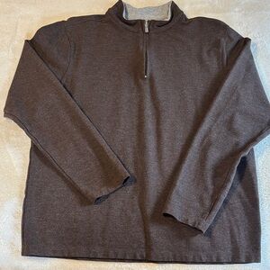 Mizzen+Main Dark Brown 1/4 zip